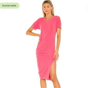 Sundry Rouched Pink Dress